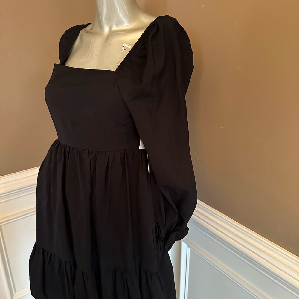 Nwt Chelsea 28 Tiered Black Mini Dress Sz Xs — image 5 of 6
